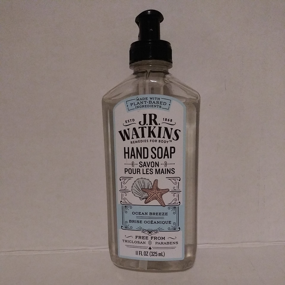 J.R. Watkins 23042 Ocean Breeze Scent Liquid Hand Soap 11 fl. oz. new